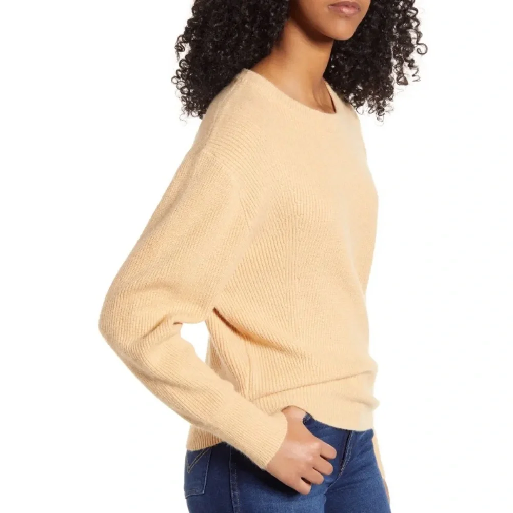 All in Favor Ribbed Crew Neck Sweater